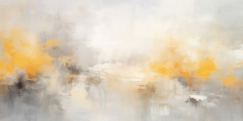 Blend of white, yellow and soft pastel grey hues, abstract textured background with weathered surface, plaster wall