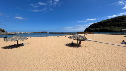 Sandy beaches on the island of Madeira