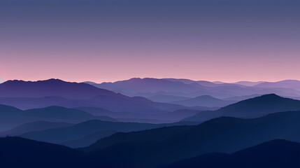 A silhouette of a mountain range against a dusky twilight sky, with a subtle gradient of deep dark grays and dark blues. The Last Glimmer of Sunlight Meets the Majesty of the Mountains.