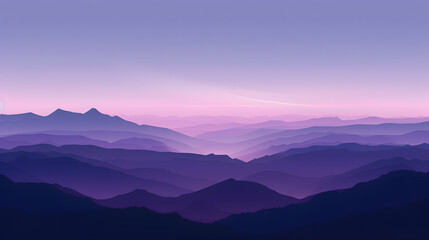Obraz premium A silhouette of a mountain range against a dusky twilight sky, with a subtle gradient of deep dark grays and dark blues. The Last Glimmer of Sunlight Meets the Majesty of the Mountains.