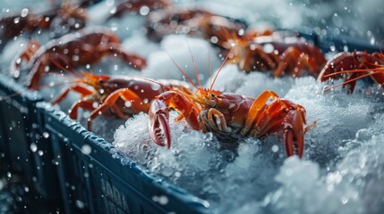 the intricate details and craftsmanship in seafood processing, maintaining naturalness