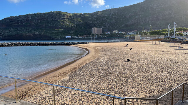 Sandy beaches on the island of Madeira