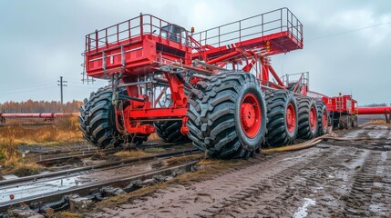 Wheel machine for loading performs work on laying large diameter pipes.