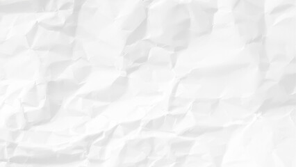 くしゃくしゃの白い紙 - シワのあるシンプルな紙の背景素材 - 16:9