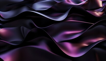 Obraz premium Colorful abstract design with flowing wave-like patterns in dark purple. Digital artwork with smooth textures and gradients. Modern art concept for design and print. Design for wallpaper, pos