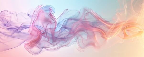 Abstract background with pastel colors, smoke and soft waves