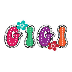 Gigi PNG SVG, Gigi Dalmatian dots doodle bright svg png, Sublimation, Dalmatian Dots, Gigi doodle bright dalmatian spot DTF
