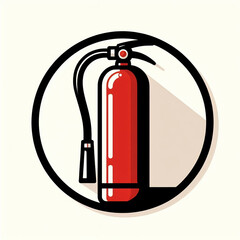 fire extinguisher icon vector cartoon illustration isolated on background - Generative AI