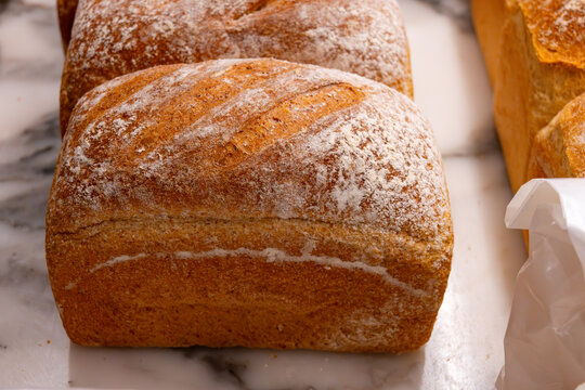 Hypoallergenic gluten free organic bread fresh baked in bio bakery in London, UK