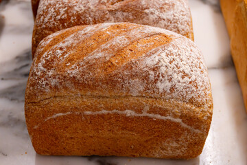 Hypoallergenic gluten free organic bread fresh baked in bio bakery in London, UK