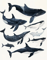 Fototapeta premium Whales