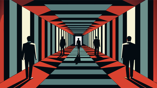 As they walked through the hall the mirrors seemed to multiply ping them in a neverending maze of distorted reflections..