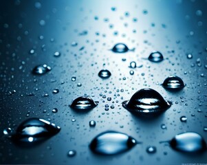 drops of water, water drops on black background, drop of water, splash, Moisture, Bead