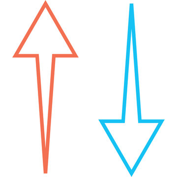 Arrow up and arrow down icon