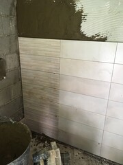 Tiling of Interior Bathroom Walls