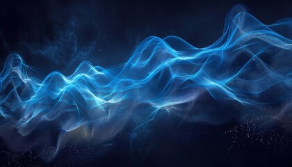 Sound wave visualization on a dark background, perfect for audio engineering software interfaces or music tech advertisements