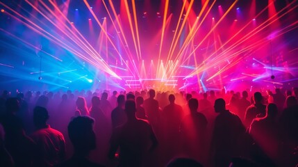 A group of people in a nightclub
