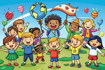 Happy Earth Day. Vector illustration