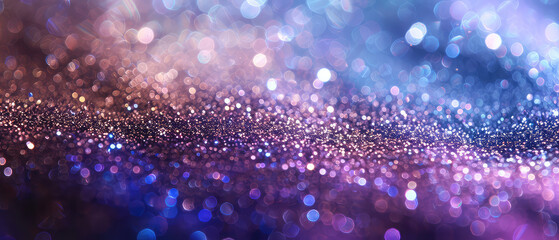 Glittering particles in a magical bokeh effect