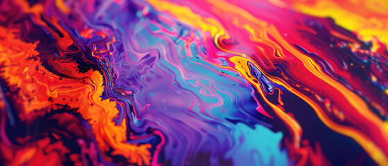 Mesmerizing color fusion in fluid abstract art