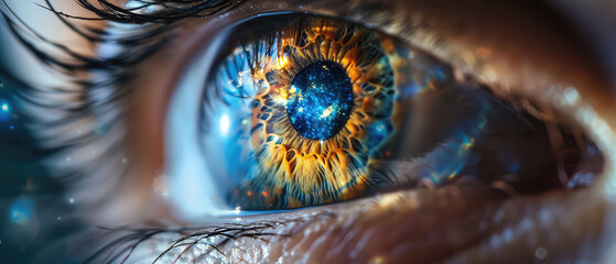 Close-up of a stunning, detailed human eye