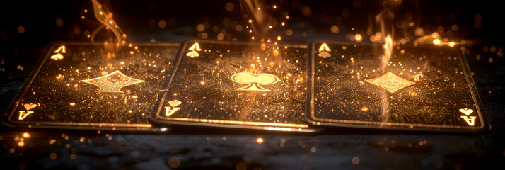 Three Gold Casino Cards Are Shown in the Air Aro,
Magic of Knowledge HD 8k background Wallpaper Stock Photographic image