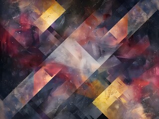 Abstract galaxy in geometric shapes