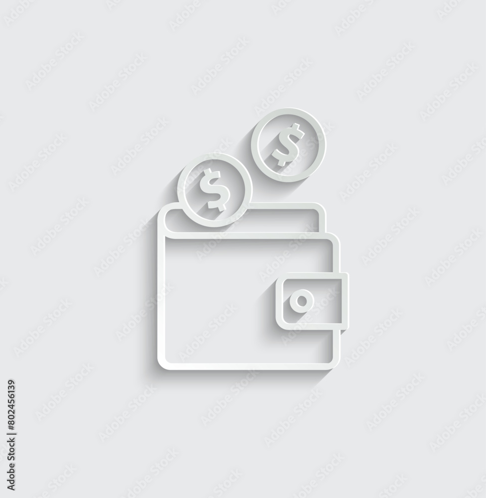 Wall mural wallet icon vector. money icon