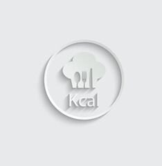 calorie icon vector diet sign kcal icon