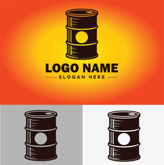 oil drum icon barrel oil Drop Blob Dribble Gallon fuel industry logo modern flat app business vector logo