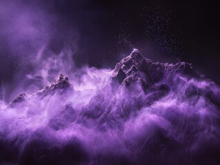 Abstract Purple Dust Mountains 