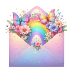 Gilter Rainbow Butterfly Clipart