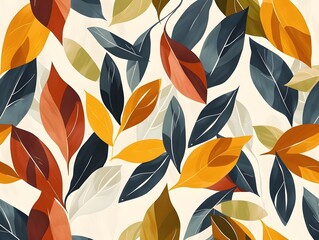 Modern Stylized Pattern Abstract Nature Theme