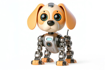 dog robot isolated on white background