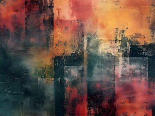 Obraz premium Textured Abstract Composition Depth and Dimension