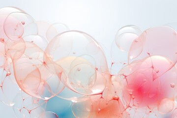 Colorful Transparent Bubbles Floating