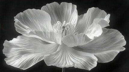  A monochromatic picture featuring a solitary bloom amidst a sea of shadows