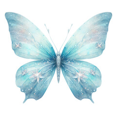 Pastel Gilter Butterfly Clipart