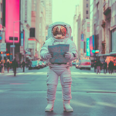 Astronaut in the Heart of the City