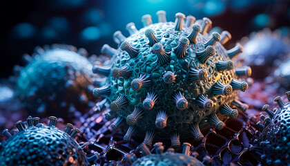 Close-up Of Virus . COVID Virus Close-up 