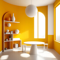 Illuminated Minimalist Interior, A Symphony of Light and Simplicity