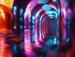 Obraz premium Depth and Mystery Design Illusory Perspectives in Space