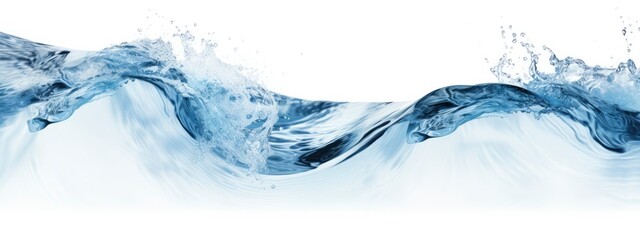 blue waterwave on white background