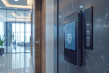 Fingerprint scanner for unlocking entrance door