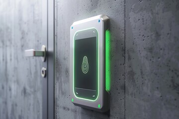 Fingerprint scanner for unlocking entrance door