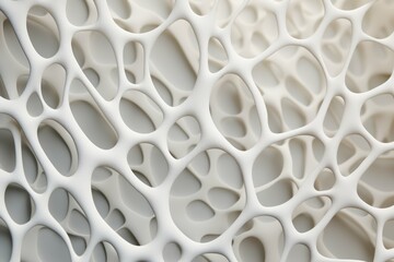 Intricate White 3D-Printed Mesh