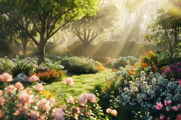 Sunlit Garden Paradise