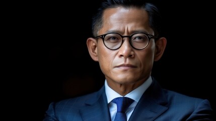 Professional Man in Suit and Tie With Glasses