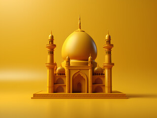 3d Muslim Mosque, 3d render