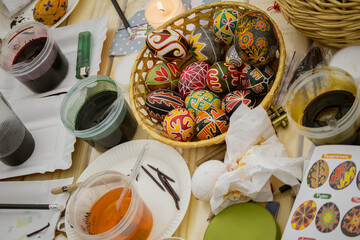 Kyiv, Ukraine, April 30, 2024. People gathered at the Easter egg festival to set a record for...